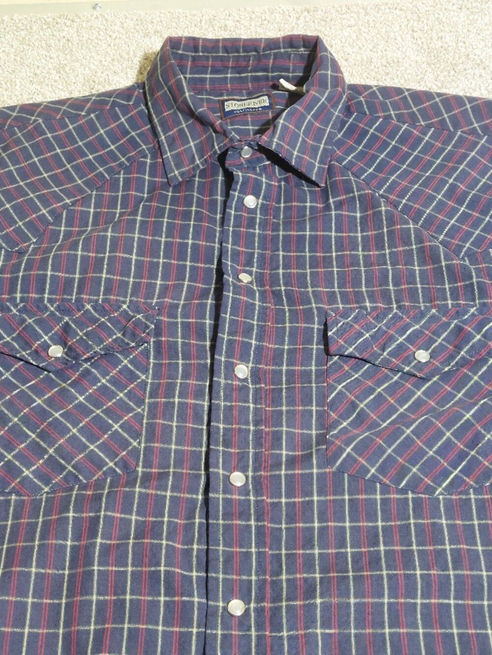 Stone River Outfitters short sleeve pearl snap shirt Size XL